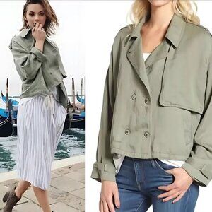 Rails Barclay‎ Sage Double Breasted Utility Jacket Medium Coastal Casual